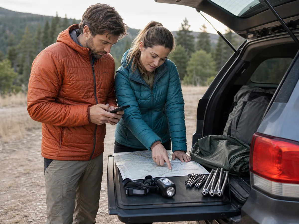 Camping group comparing current forecast site status equipment health and access before choosing go modify or cancel - first trip decision | KnowOutdoor